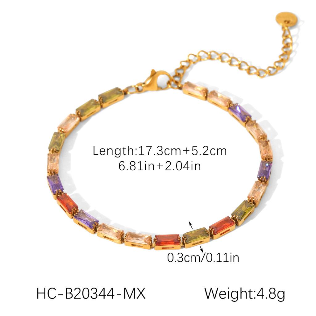 Titanium Steel Zircon Bracelet Minimalist Luxury Jewelry Versatile Elegant Women's Bracelet