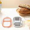 Small Stainless Steel Snack Container with Leak Proof Lid 2 Compartments