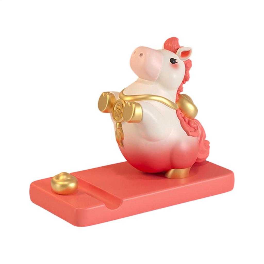 Cute Phone Stand Horse Design Cellphone Cradle Wealth Blessing Desk Phone Holder for Girls Teens Kids Women Home Vanity Office