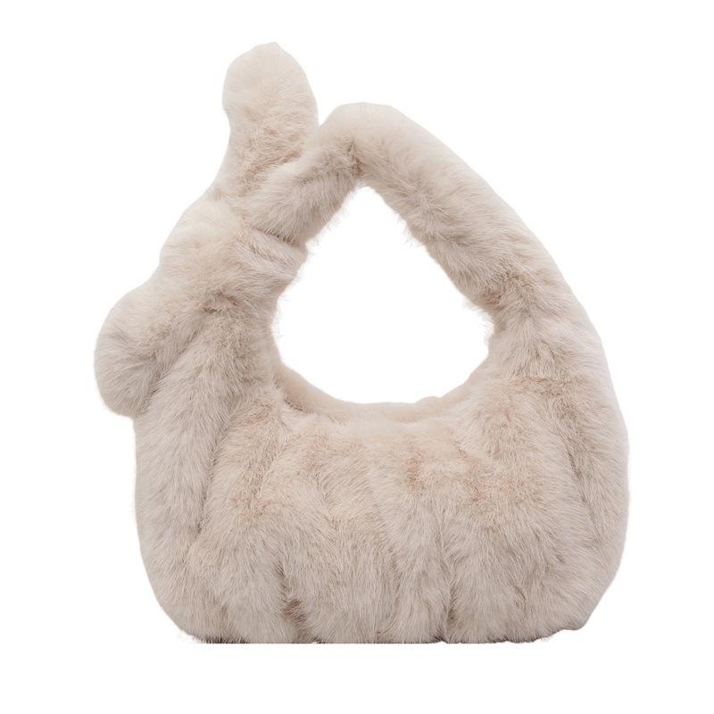 Cute Plush Small Bag 2025 Autumn New Trendy Fashion Trend Foreign Style Girl Handbag Temperament Casual Bag