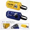 Anime Jujutsu Kaisen Pencil Case Double Zipper Large Capacity Canvas Stationery Organizer Students