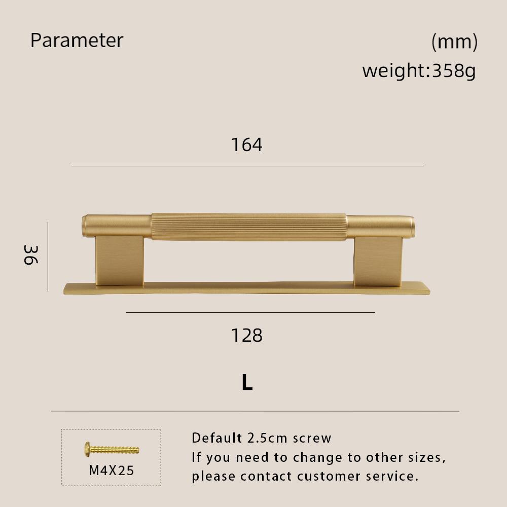 Dooroom Solid Brass Straight Grain Pattern Modern Style Cabinet Refrigerator Door Pull Drawer Knobs Hardware Handles