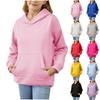 Jungen und Mädchen Hoodie Pullover Farbe Lockerer Schnitt Lässiges Sportoberteil für Activewear