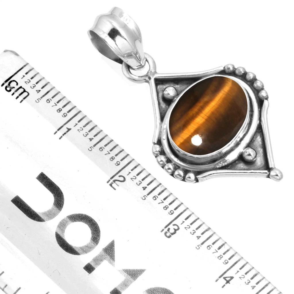 925 Sterling Silver Pendant Women Gemstone Handmade Jewelry Thanksgiving Gift Malachite Moonstone Rose Quartz Red Stone Smoky Topaz Tiger Eye Cocktail