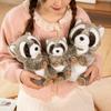 17-30cm Standing Raccoon With Bells/Capes Plush Toys Simulation Stuffed Cute Animal Plush Dolls Kids Baby Gifts