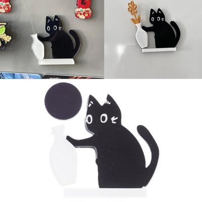 Kühlschrankmagnete Katzen Vase Kühlschrankmagnet,Schließfachmagnete Schöne Dekorationsmagnete für Whiteboard,Kühlschrank,Karte,Küche