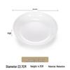 Handun White Melamine Deep Round Dinner Plates