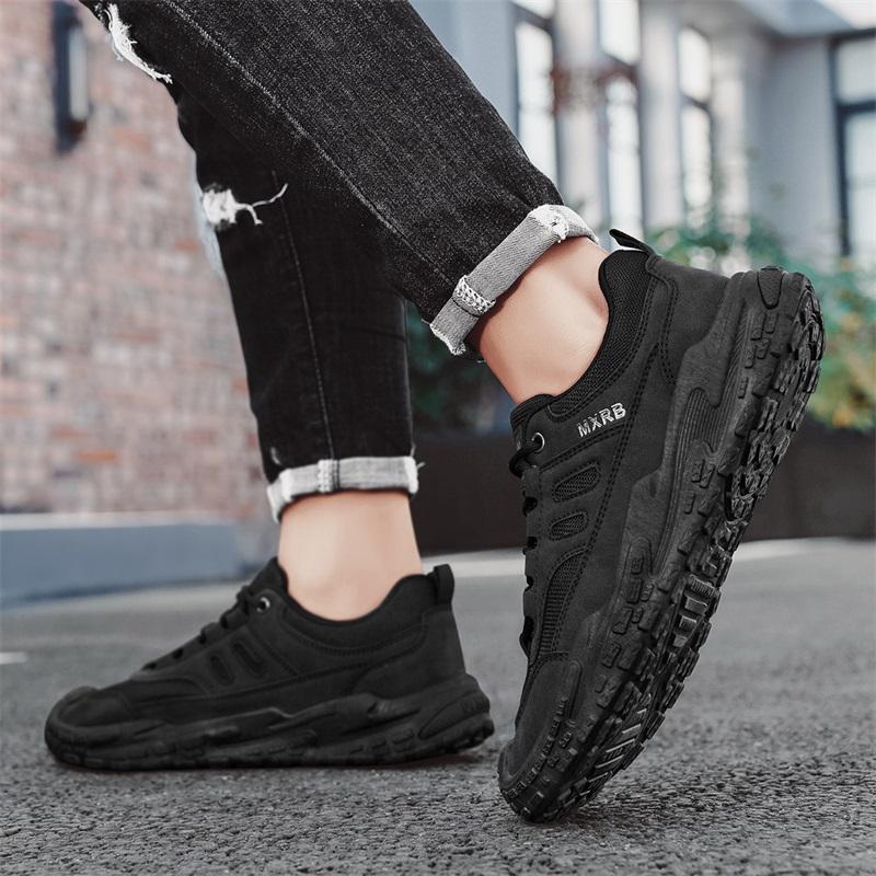 

Новые удобные модные повседневные с низкой посадкой сетчатые дышащие универсальные рабочие мужские туфли на толстой подошве 39