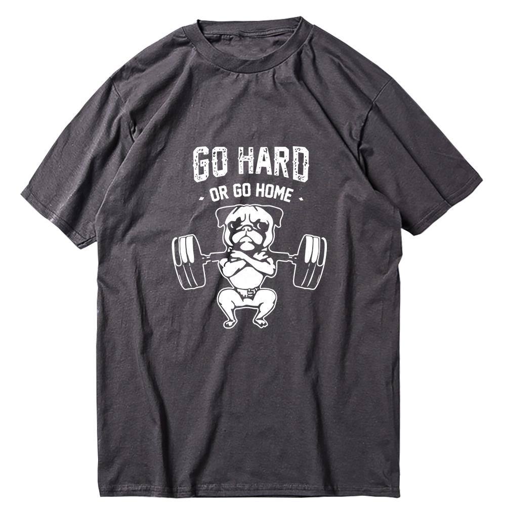 COOLMIND PU0124A 100% Cotton Go Hard Or Go Home Men T Shirt Casual Summer Loose Men T-shirt Male o-neck Men Tshirt Tee Shirt