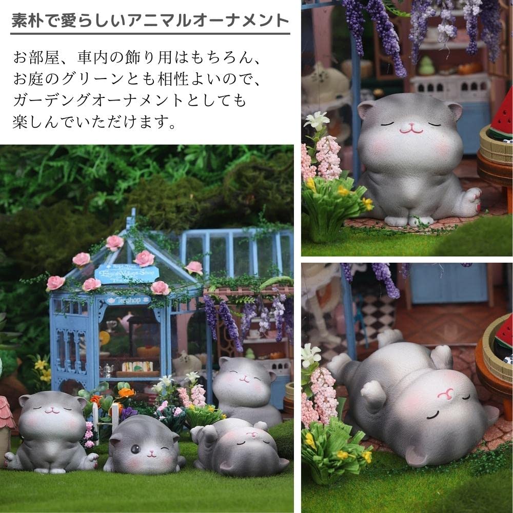 Perfect As a Day or Day These Cat Figurines Are Perfect As Car Interior Shop Stylish Gardening Animal Good Luck Beckoning and Auspicious Gifts for Cat