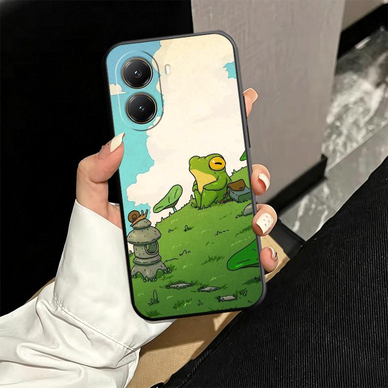 Cute Cartoon Frog Soft Phone Case for Xiaomi Poco X5 X6 X7 X8 Pro Max X3 F7 F8 Ultra M8 M7 M6 M5 Redmi 15 15C 14C 13C 12C X4 F6