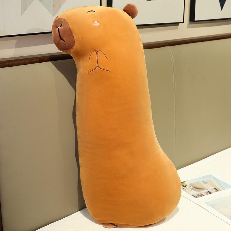 Capybara Kapibara long throw pillow, special bedside cushion for boys to sleep, sleeping pillow for girls to pinch their legs