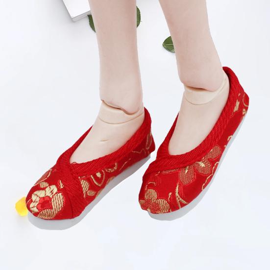 1 Pair 7.8cm Pretty Chinese Style Gift Simulated 60cm Ball Jointed Girl Doll Cloth Shoes Styling Supplies BJD Flat