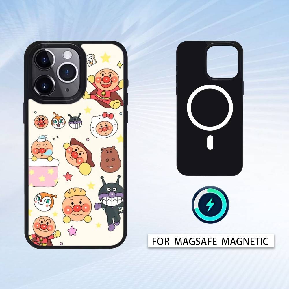 Anime A-Anpanman Phone Case For iPhone17,16,15,14,13,12,11 Plus,Pro Max Magnetic For Magsafe Wireless Charging