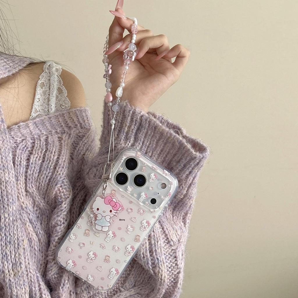 Korean Pink Heart Dessert Cat iPhone Case for 17/16 Pro Max/15/14