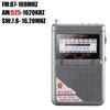 Portable Full Band Radio MINI FM/AM/SW Receiver TF Card/USB MP3 Music Player with 3.5mm Jack High Sensitivity Radio