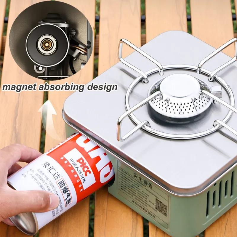 Camping Gas Stove 2800W High Firepower Portable Cassette Stove Kitchen Picnic Electric Gas Burner Outdoor Camp Tent Stove