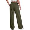 Women Loose Fit Casual Suit Pants High Waist Long Trousers Wide Leg Relaxed Style with Button and Zipper Closure for Daily Wear