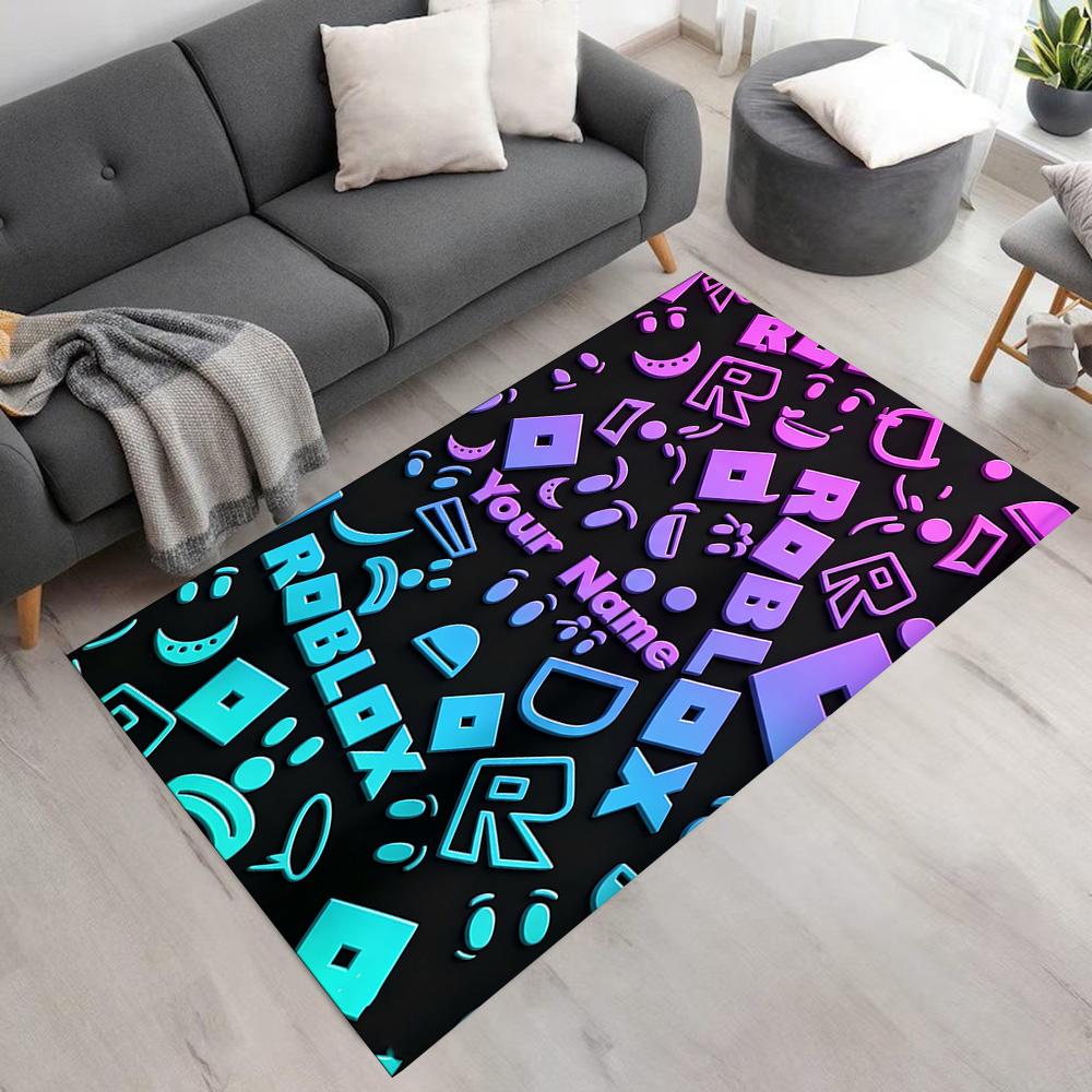 Roblox Customized Name Floor Mat Perfect for Hallway Balcony Dining Room Kitchen Anti-slip Rug Office Home Decor Best for Christmas