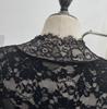 Women's Sexy V-neck Lace Shirt with Lace-up Bowknot and Hollow Long Sleeves