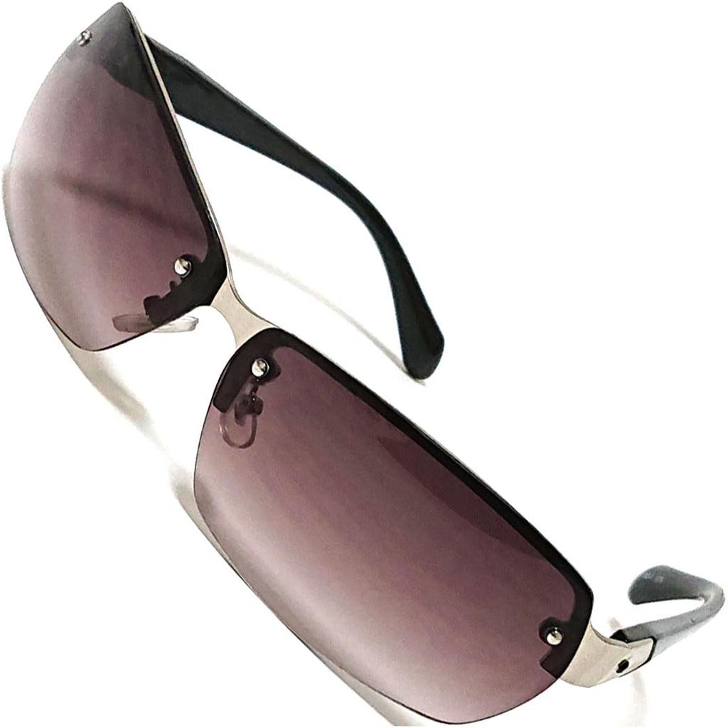 Bercute Silver and Smoke Half Fashionable Fashionable Eyewear for Men and Perfect for Mountain UV Colored Sunglasses, Eyewear, Women, Round, Square,