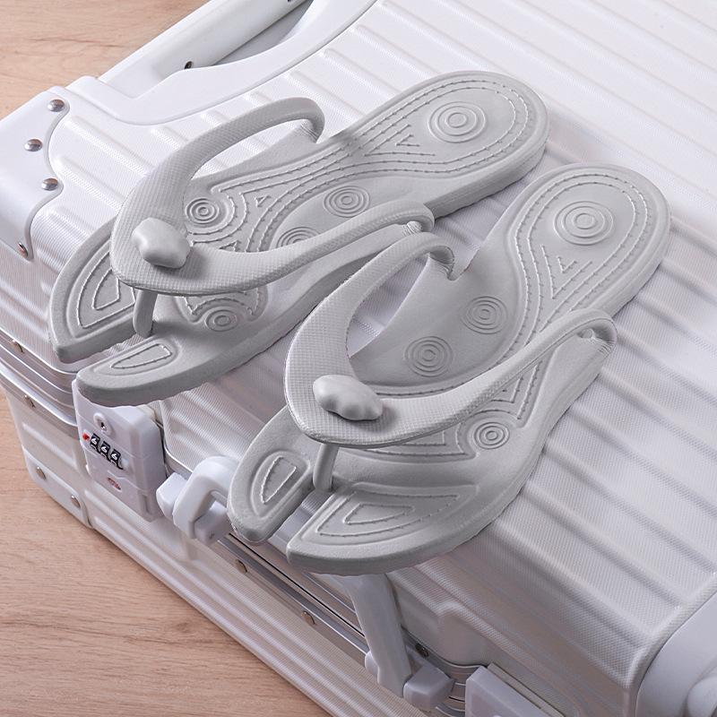 Fashion Men's Platform Flip Flops Bathroom Home Sandals Women Hotel Slippers Outdoor Travel Folding Slippers Non-slip Slides