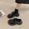 [Ushilai] British Style Platform Loafers Women's 2025 Spring New Small Height Increase Sweet and Cool Small Leather Shoes