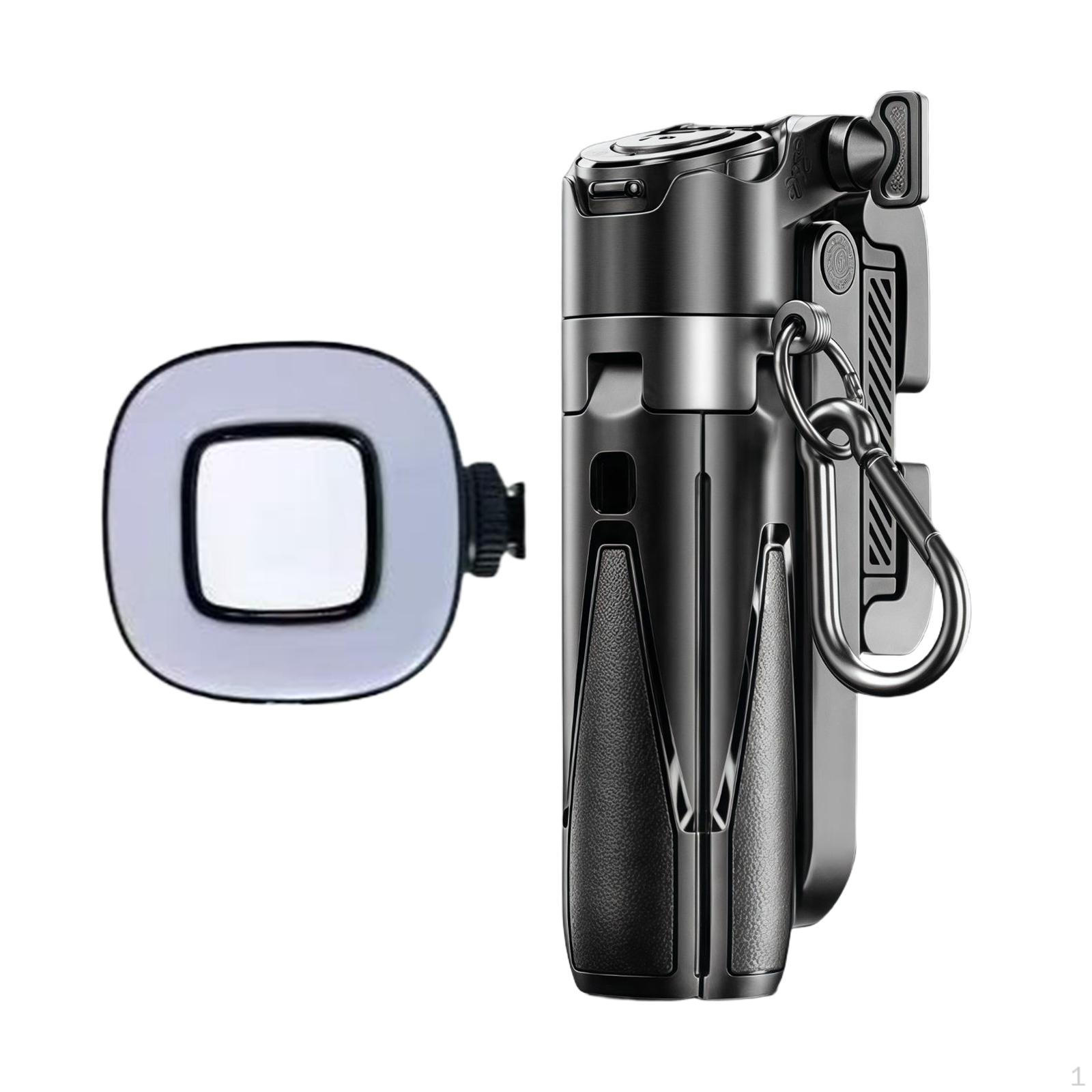 

Portable Selfie Rod Aluminum Alloy Multipurpose Pocket Rechargeable Extendable with Cellphone Mount чорний