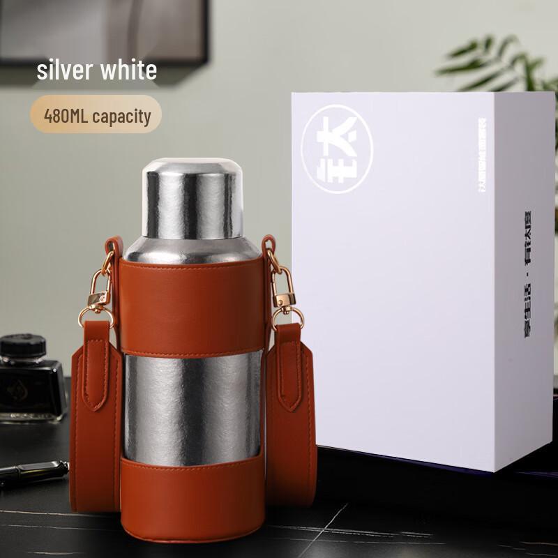 ZISIZ 680ml Pure Titanium Insulated Tea Tumbler with Smart Temperature Display