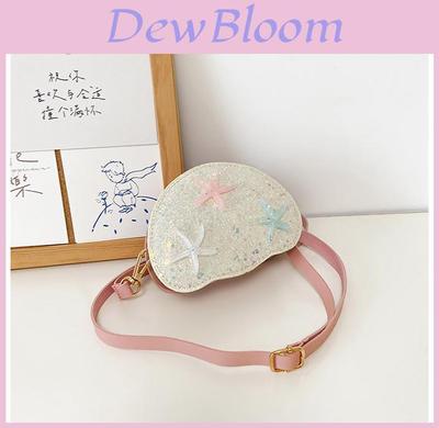 Childrens Cartoon Starfish Sequin Shoulder Bag With Zipper Pocket For Daily Use