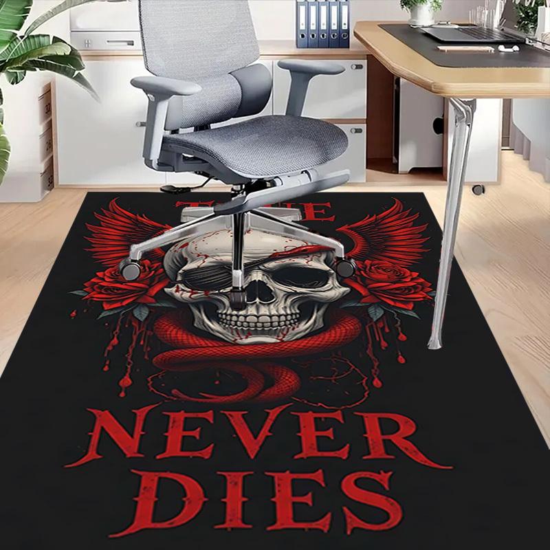 1pc Snake Skull Carpet Anti Slip Polyester Floor Mat for office,Bedroom