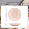 KANGMO Embossed Rose 8-inch Ceramic Plate Set