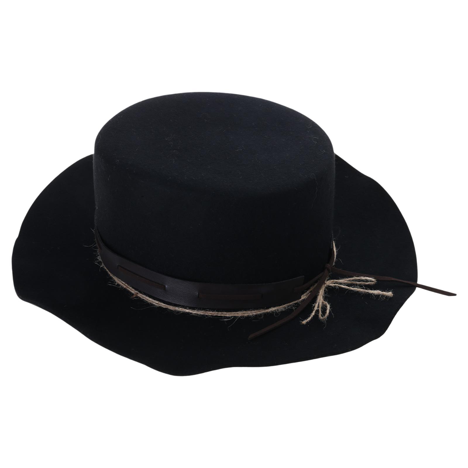 

Distressed Hat for Masquerades Party Gentleman Hat Jazzs Hat with Ripped Belt Adult Concert Hat Carnivals Hat Headpieces чёрный