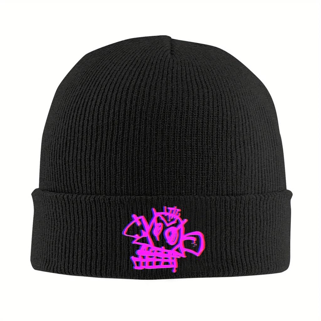 Jinx Arcane Graffiti Knit Hat Beanie Winter Hat Warm Acrylic Fashion Cap Men Women Gift