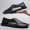 Fashion Breathable Summer Men's Sandals Hollow Outdoor Beach Flats Non Slip Lightweight Casual Leather Shoes Leisure Walk Male Sandaly