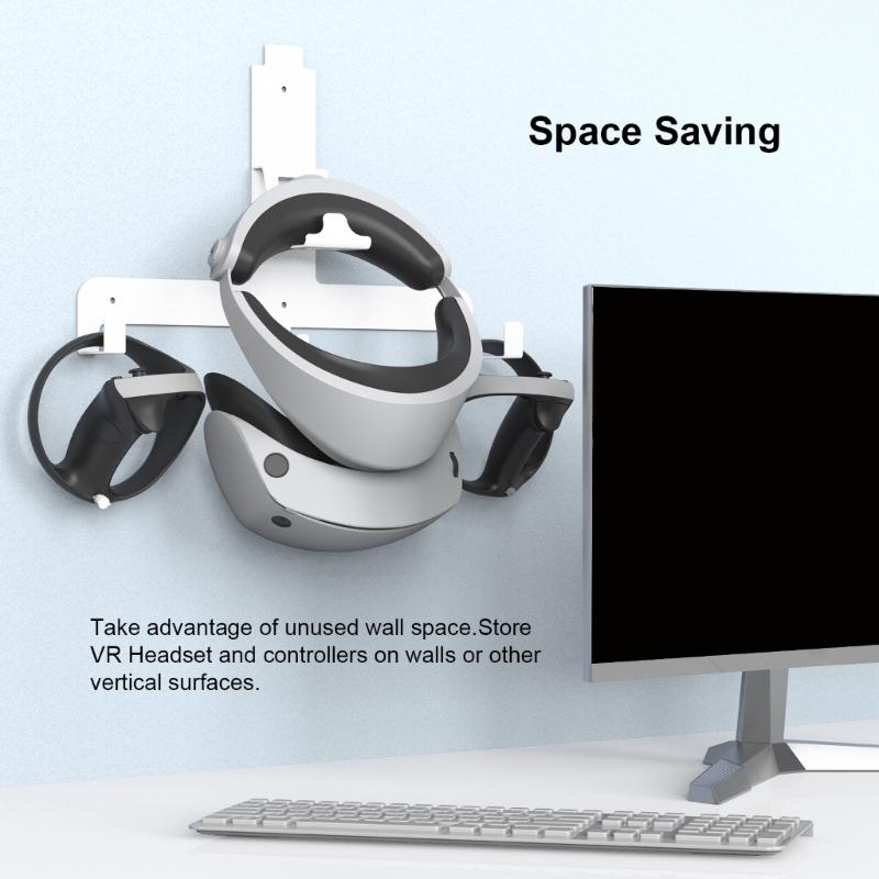 Space Saving Storage Bracket Wall Mount Holder Stand Display Rack for PSVR2 Virtual Reality Headset Accessory