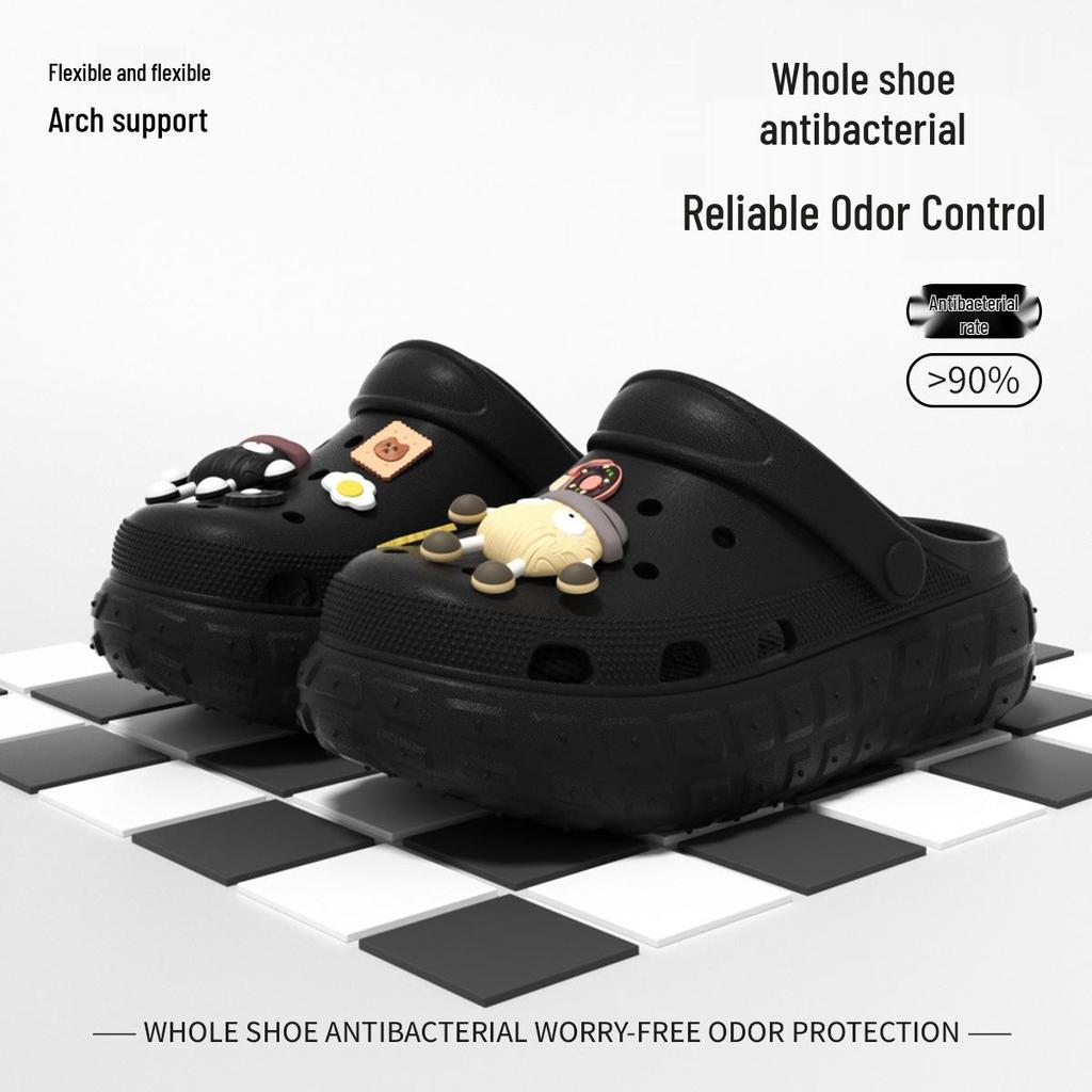 Women's Platform Clog Sandals: Non-Slip, Breathable, Wear-Resistant for Home & Beach