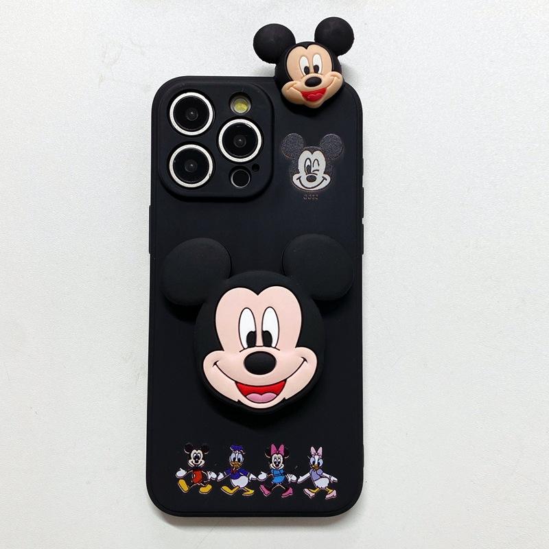 Applicable to Apple 15 Minnie mobile phone case iPhone16promax cute cartoon Mickey with bracket