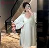 Premium Suspender Nightgown Two-piece Set Sexy Pajamas Women's Summer New Lace Suspender Acetic Acid Loungewear