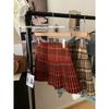 Kumikumi Preppy Plaid High Waist Skirt Women clothes Autumn Versatile Age-Reducing Slimming A- line Skirt Pleated Skirt