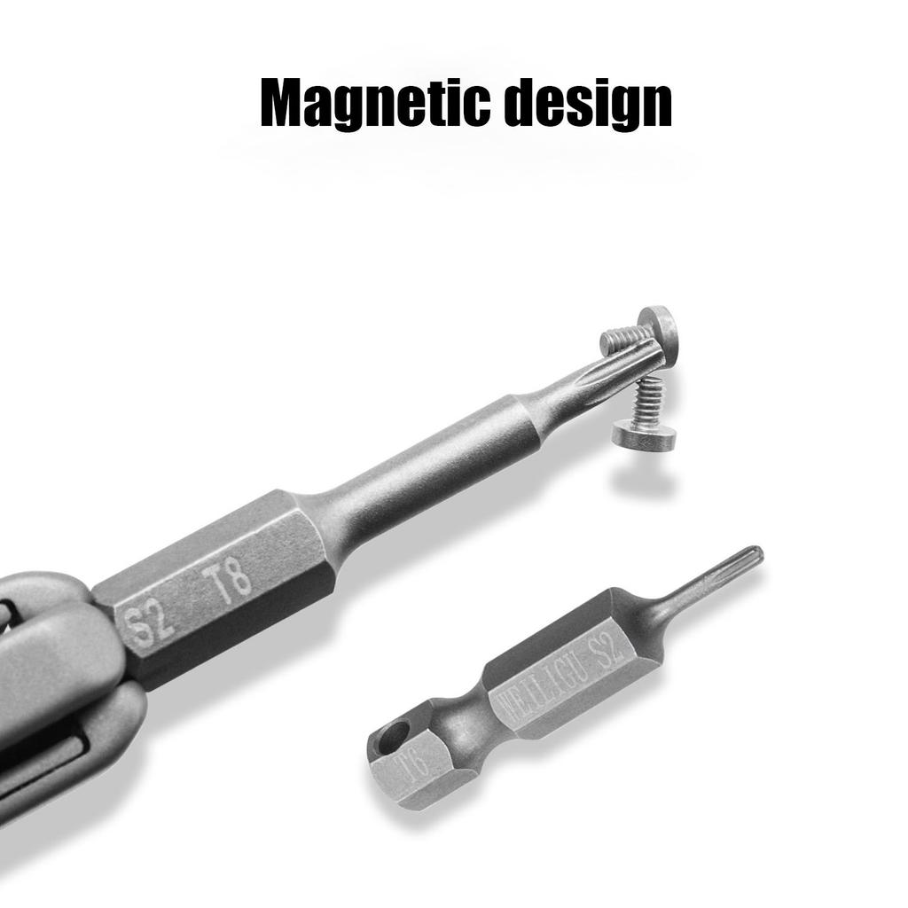 Titanium Alloy Removable Hex Head Screwdriver Portable Gadget Magnetic Screwdriver Bit Outdoor Riding Camping EDC Pocket Tools