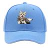 Breathable Baseball Cap with Cute Kitten Print  Adjustable Casual Sun Hat for Everyday  Outdoor W Sandwich Baseball Cap