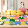 Dopamine Color Carpets for Living Room Cartoon Cute Bedroom Decor Carpet Fluffy Soft Lounge Plaid Rug Home Thick Plush Floor Mat