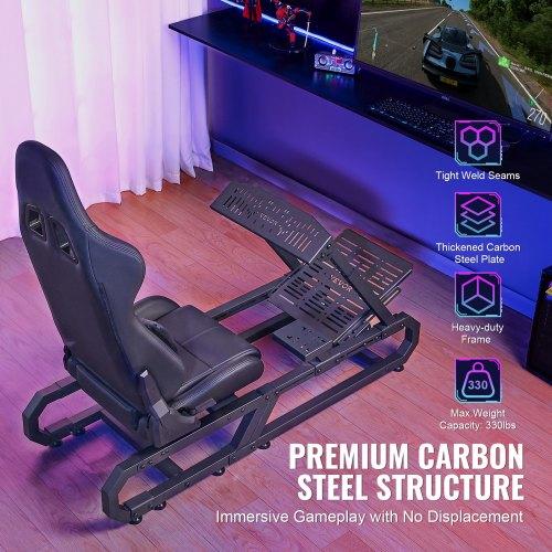 VEVOR Racing Wheel Stand For Logitech G923/G920/G29, Heavy Duty Steel Driving Simulator Cockpit-Thrustmaster T248P