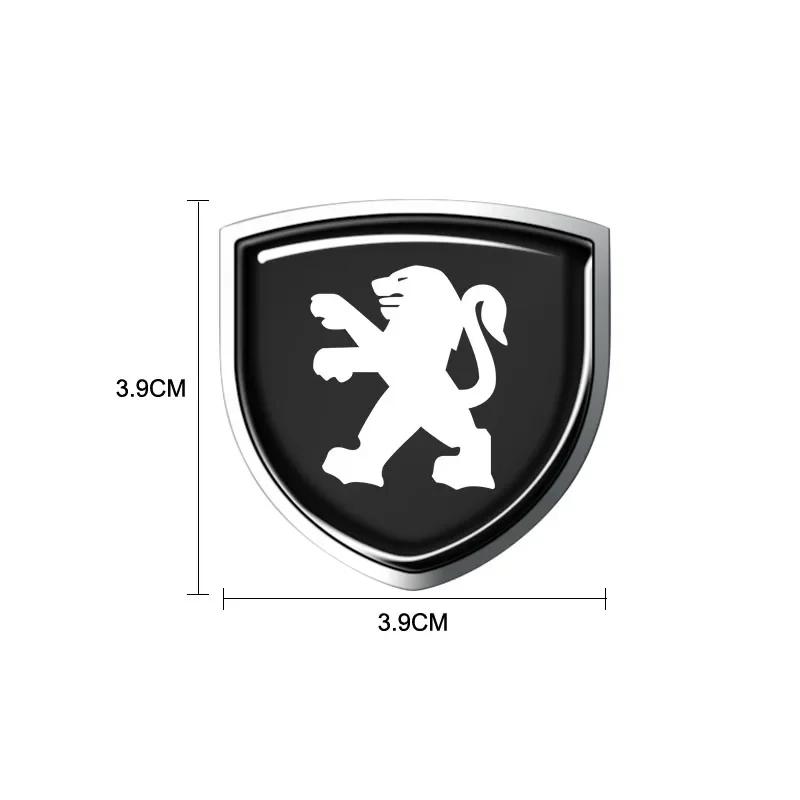 Car Metal Shield Logo Car Body Trunk Fender Badge Sticker Accessorie For Peugeot 206 307 308 3008 207 208 407 508 2008 5008 107