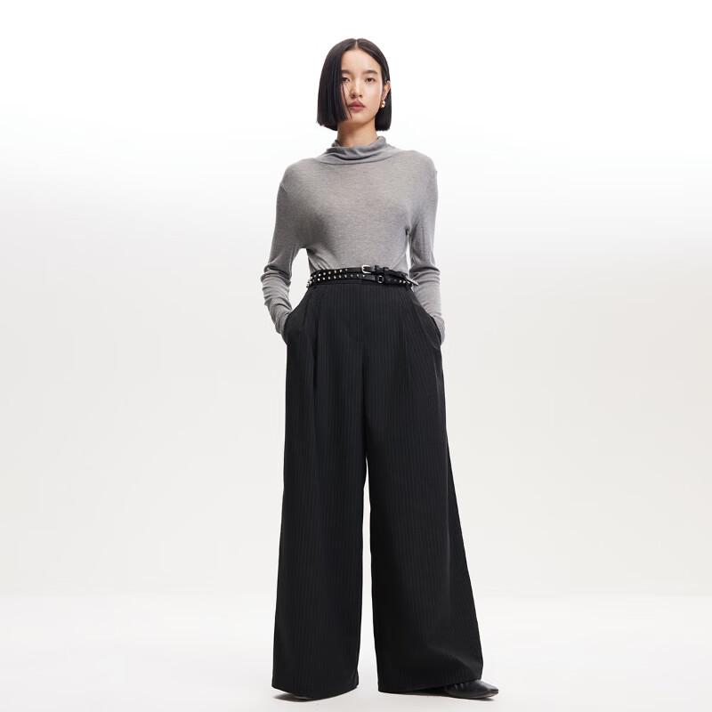 VEROMODA Women's 2024 A/W Pleated Loose Straight Leg Casual Pants