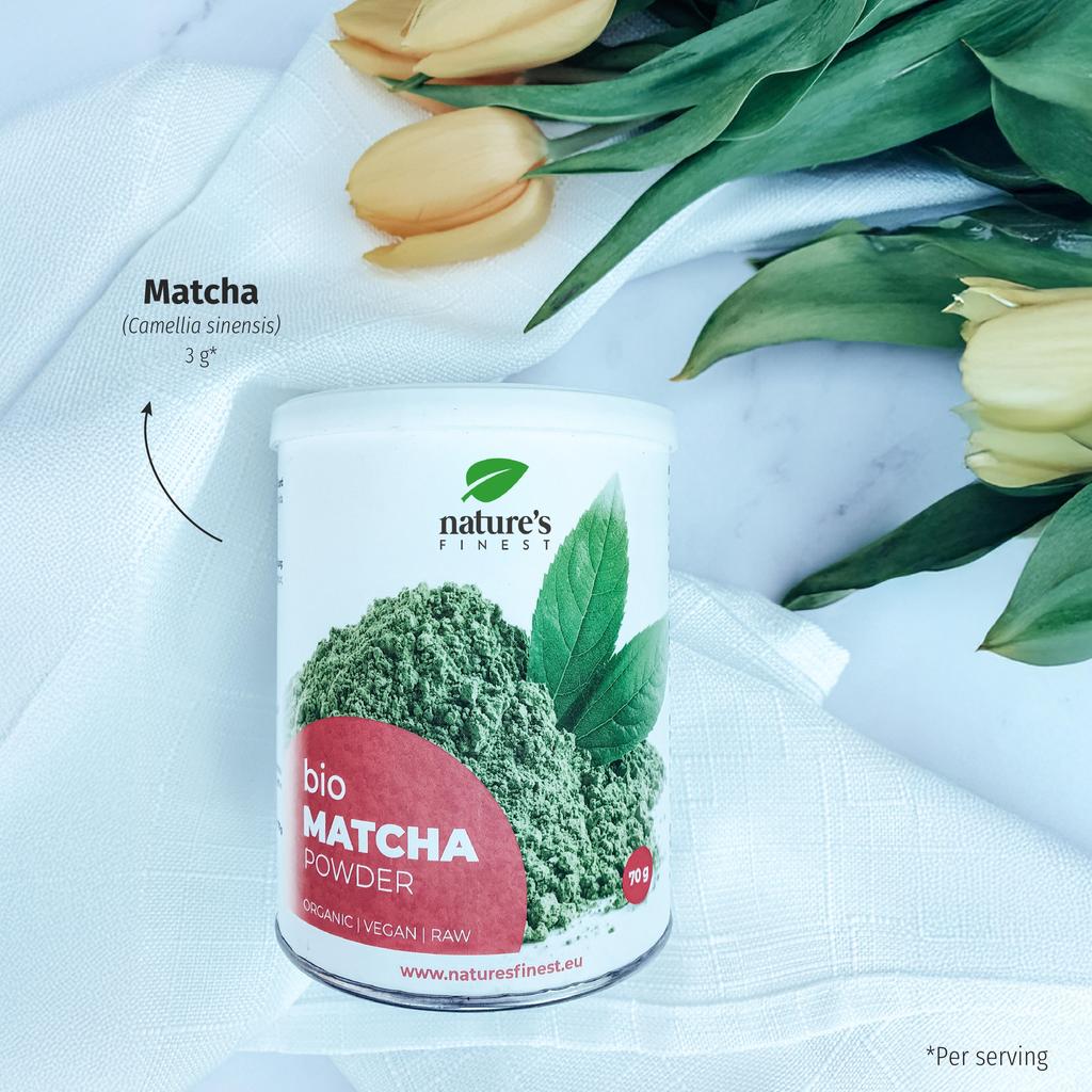 Polvere BIO di Matcha – Tè Verde Biologico Puro Cerimoniale (Camelia sinensis) – 70 g