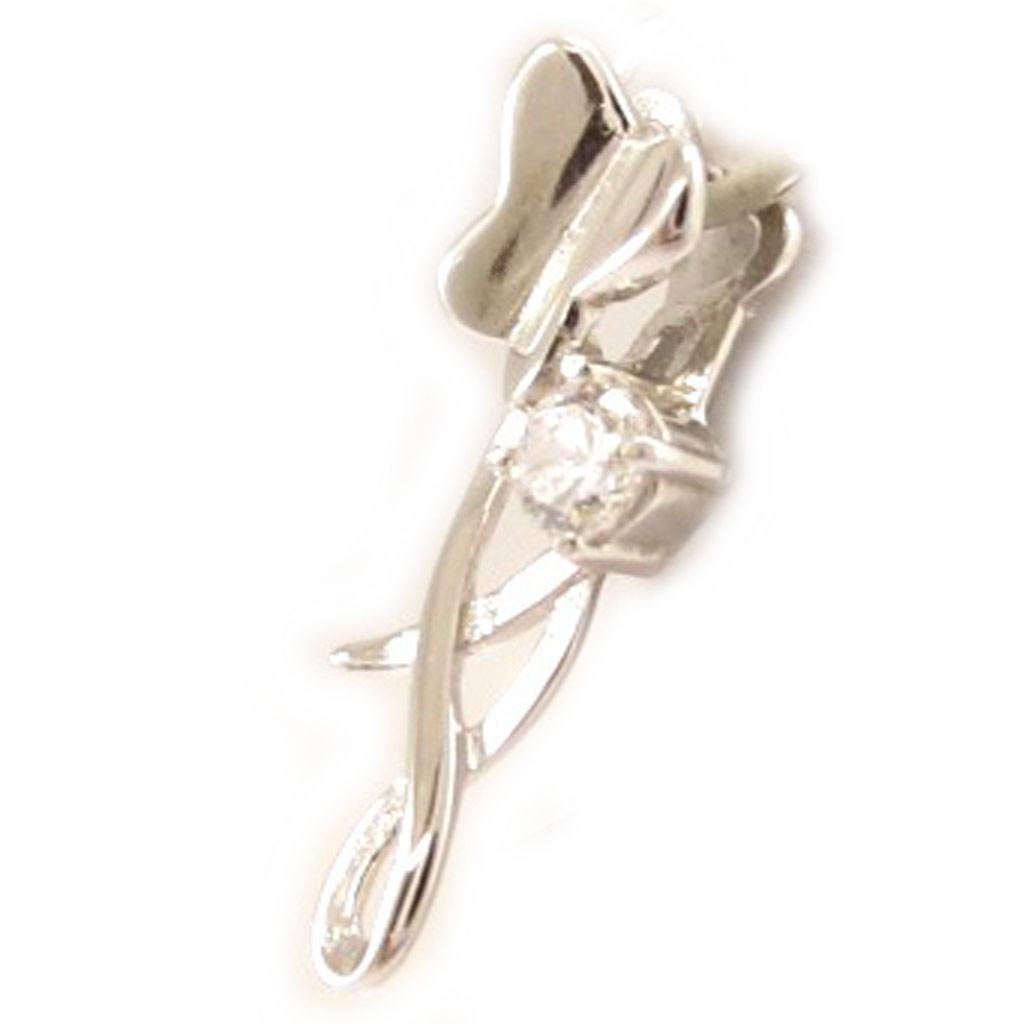 Les Trésors De Lily [C4649] - White 'Cuddle' Silver Pendant