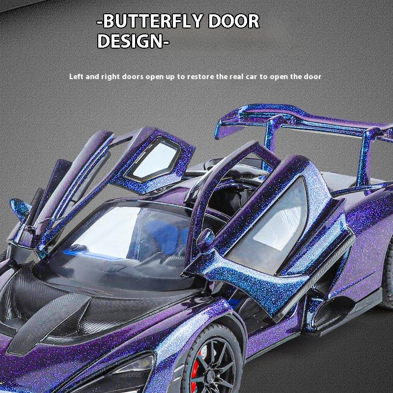 1/24 Scale Mclaren Senna Super Racing Car Alloy Diecast Model Car Adult Collectibles Sound & Light Hobby Holiday Gifts with Boyfriend