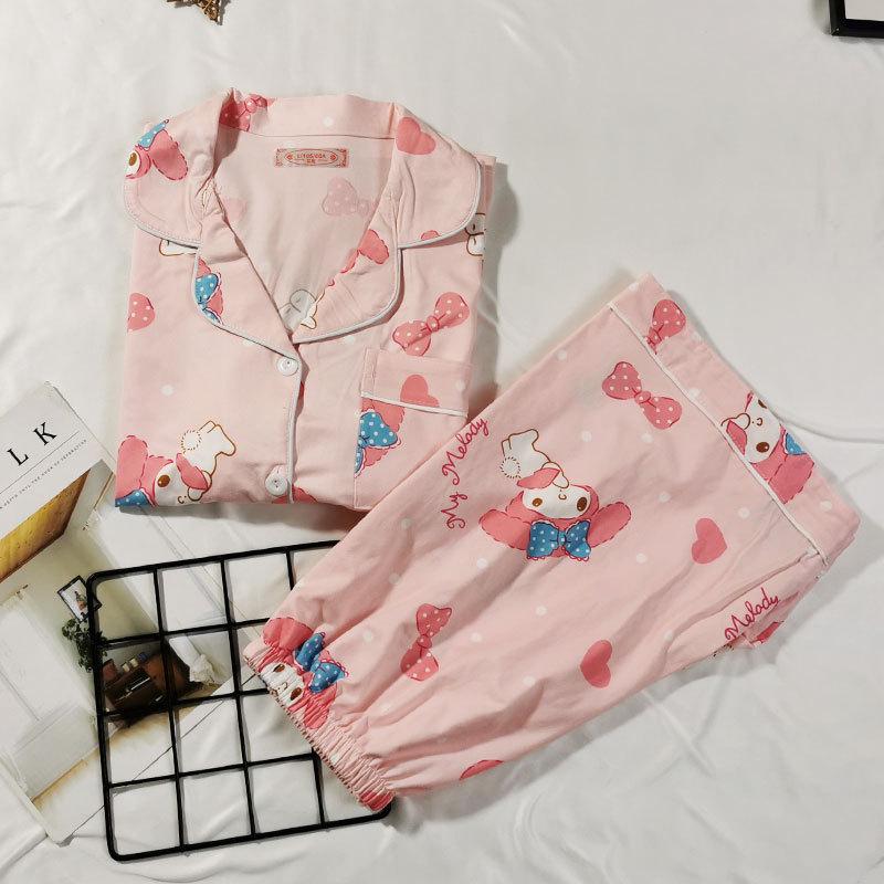 Women’s Cute Cotton Short Sleeve Pajama Set - Summer Style